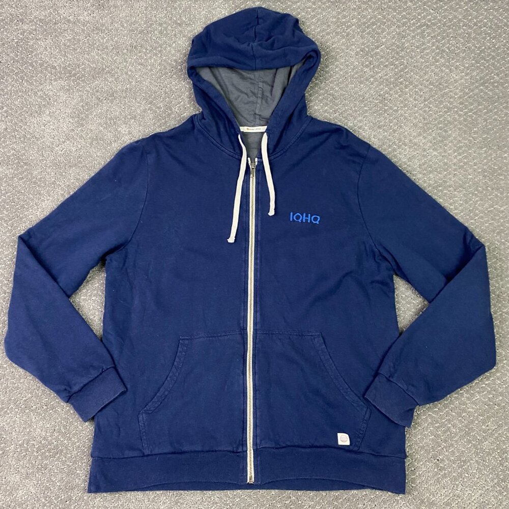 Marine Layer Hoodie Men's Large Fits like Medium Blue Afternoon Full Zip Hoody
